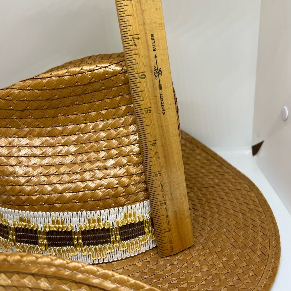 Vintage Rockmount straw side band cowboy hat size 7 1/8 EUC - Picture 8 of 10